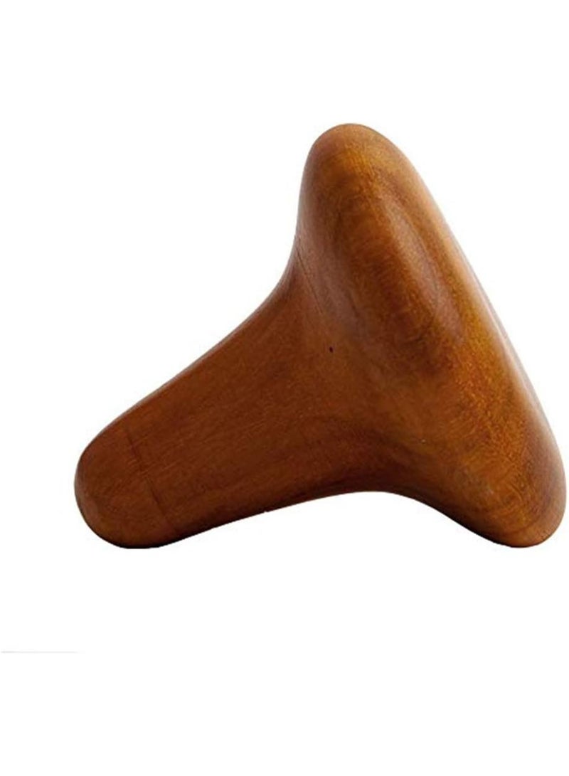 Wooden massager with handle - deep tissue massage and trigger point tool, from Health and Yoga, manual